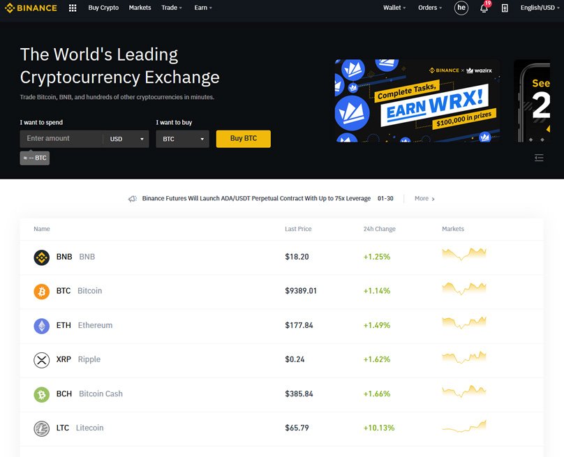 How to Buy Cryptocurrency on Binance